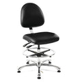 Vinyl Task Chair, 22" to 29-1/2", Black