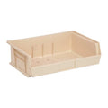 Hang & Stack Storage Bin, Polypropylene, Ivory, 5 in H, 16 1/2 in W, 10 7/8 in L