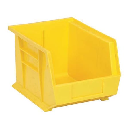 Hang & Stack Storage Bin, Polypropylene, Yellow, 7 in H, 8 1/4 in W, 10 3/4 in L