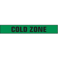 Barricade Tape with Reel, Cold Zone, Green, 3 in Wide x 1, 000 ft Length, Polyethylene, 4 mil