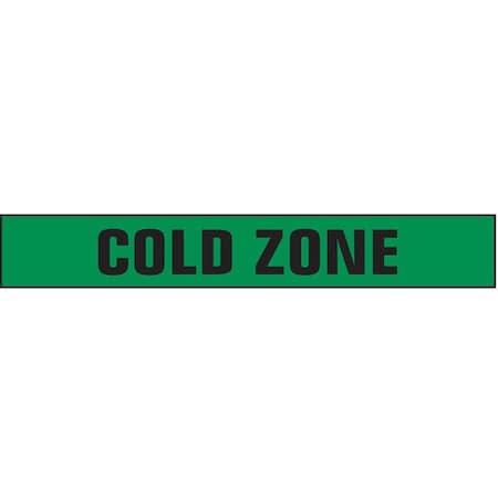 Barricade Tape with Reel, Cold Zone, Green, 3 in Wide x 1, 000 ft Length, Polyethylene, 4 mil