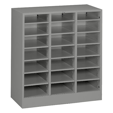 Literature Sorter 21 Compartments, Medium Gray