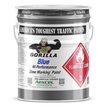 Striping and Marking Paint, Blues, 5 gal