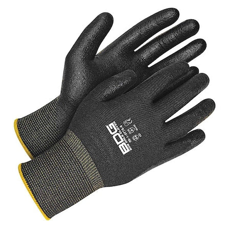 Cut Resistant Coated Gloves, Cut Level A4 , Dipped , Foam Nitrile , Sandy , L 1 PR