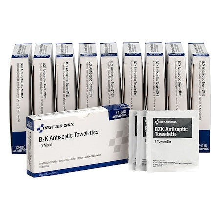 Antiseptic, Wipes, Pouch, 0.350 oz., PK100