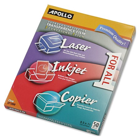 Multi-Purpose Transparency,Clear,PK50