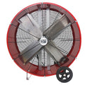 Barrel Air Circulator Fan, Mobile Mount, 30 in Blade Dia, 120V, 3,850/5,500 cfm, Non-Oscillating