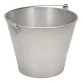 3.3 gal Round Tapered Bucket, Silver, 304 Stainless steel