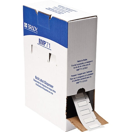 Sleeve Label, White, Polyolefin, 1 in W