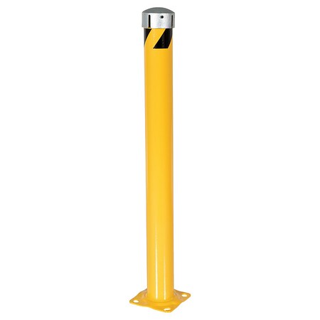 Bollard , 48 in H, Yellow , Carbon Steel