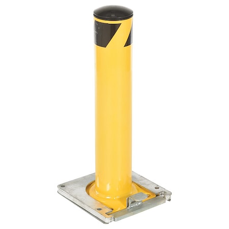 Bollard, Removable, 5-1/2", Yellow
