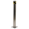 Bollard, 4-1/2", 42 In. H, Silver