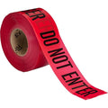 Barricade Tape, Danger Do Not Enter, Red, 3 in Wide x 1, 000 ft Length, Polyethylene, 3 mil