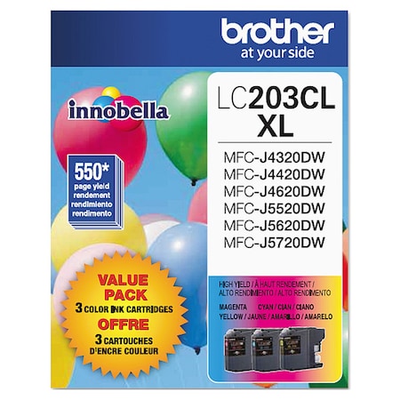 Ink Cartridge, C/M/Y, PK3