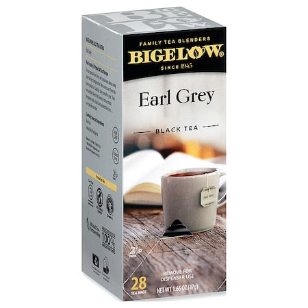 Tea, Earl Grey, Tea Bag, Caffeinated, Tea Bags, 1.66 oz, 28 PK