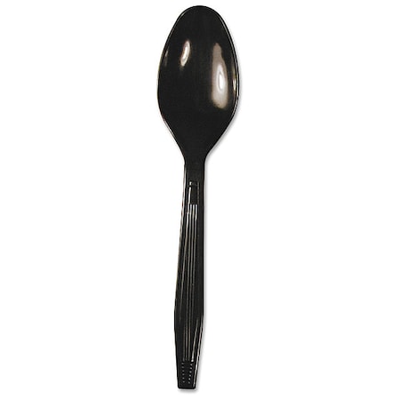 Disposable Spoon, Black, Heavy, PK1000