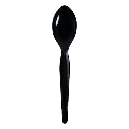 Disposable Teaspoon, Black, Plastic, PK1000