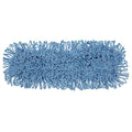 24 in L Looped-End Dust Mop, Blue, Cotton/Synthetic