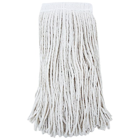 5 in Cut-End Wet Mop, White, Cotton, PK12, UNS 324C