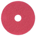 Buffing Floor Pads, 16", Red, PK5