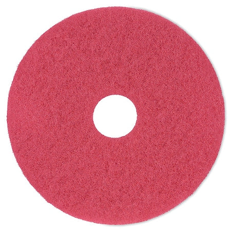 Buffing Floor Pads, 17", Red, PK5