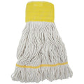 5 in Looped-End Wet Mop, White, Cotton/Synthetic, PK12, UNS 501WH