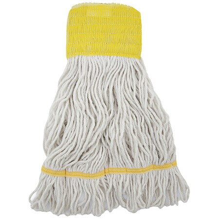 5 in Looped-End Wet Mop, White, Cotton/Synthetic, PK12, UNS 501WH