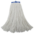 1.25 in Flat Wet Mop, Cut-End, White, Rayon, PK12