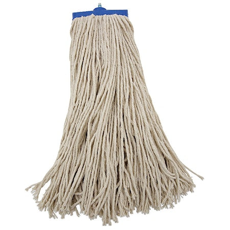 1.25 in Flat Wet Mop, Cut-End, White, Cotton, PK12