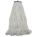 1.25 in Flat Wet Mop, Looped-End, White, Rayon, PK12
