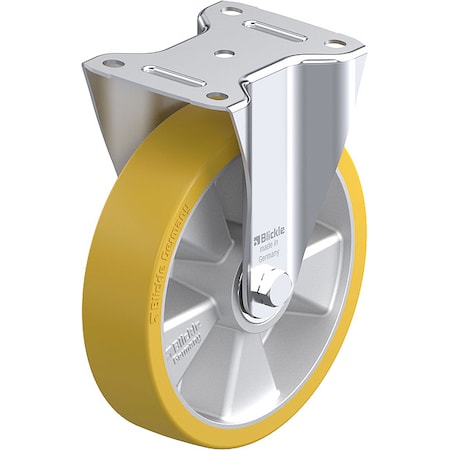 Plate Caster, Rigid, Polyurethane, 9 1/4"H