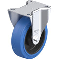 Plate Caster, Rigid, Rubber, 5 7/8"H