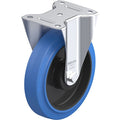 Plate Caster, Rigid, Rubber, 9 1/4"H