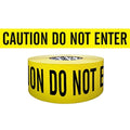Barricade Tape, Caution Do Not Enter, Yellow, 3 in Wide x 1, 000 ft Length, Polyethylene, 3 mil