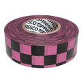 Flagging Tape, No Legend, Black/Fluorescent Pink, 1 3/16 in Wide x 150 ft Length, Vinyl, 2.5 mil