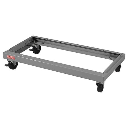 Caster Kit, Carbon Steel, MGry, 18"Dx36"W