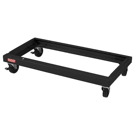 Caster Kit, Carbon Steel, Blk, 18"Dx36"W