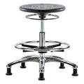 Stool, Polyurethane, Black, 19 1/4 in to 27 in Seat Height