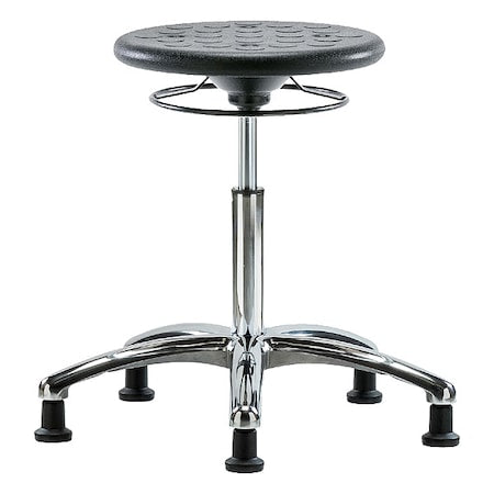 Stool, Polyurethane, Black, 19 1/4 in to 27 in Seat Height