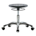 Cleanroom Stool, Polyurethane, Black, 16 in to 21 in Seat Height
