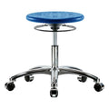 Stool, Polyurethane, Blue, 16 1/4 in to 21 1/2 in Seat Height