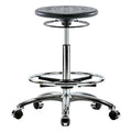 Cleanroom Stool, Polyurethane, Black, 23 1/2 in to 33 1/2 in Seat Height