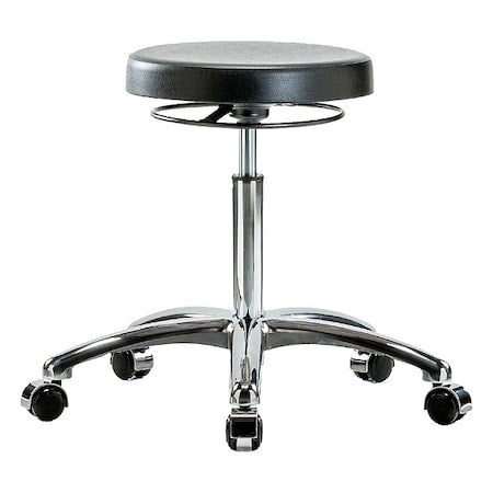 Poly Med Bench Stool, Chrm, Casters, CL10