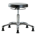 Poly Desk Stool, Chrome, Glides, Class 10