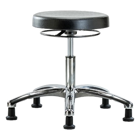 Poly Desk Stool, Chrome, Glides, Class 10