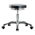 Poly Desk Stool, Chrome, Casters, Class 10