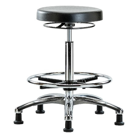 Poly Hi Bench Stool, Chrm CF Glides, CL10