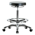 Poly Hi Bench Stool, Chrm CF Casters, CL10