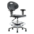 ESD Task Chair, Adjustable Arms, 19-1/2" to 27" Height, Black