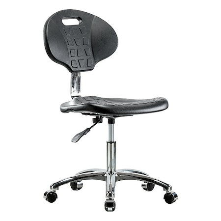 Erie Poly Clean Room Chair, No Arms, 16-1/2" to 21-3/4" Height, Black
